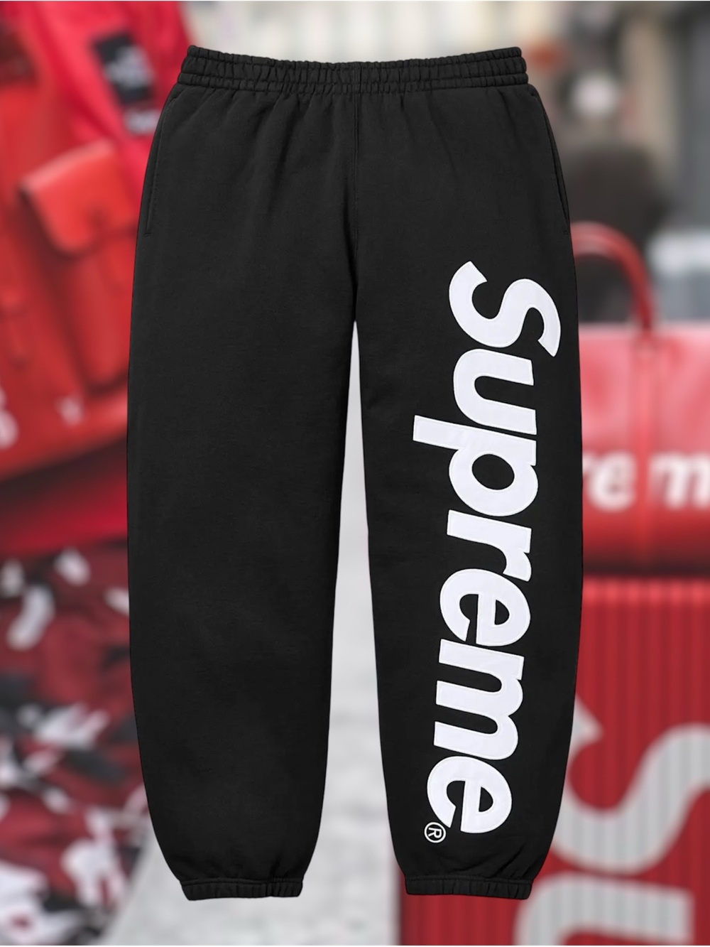Supreme appliqué sweatpants - L
